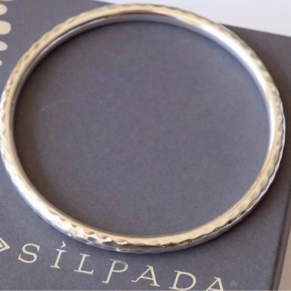 Silpada Hammered Sterling Silver Bangle Bracelet B1482 - Picture 9 of 16